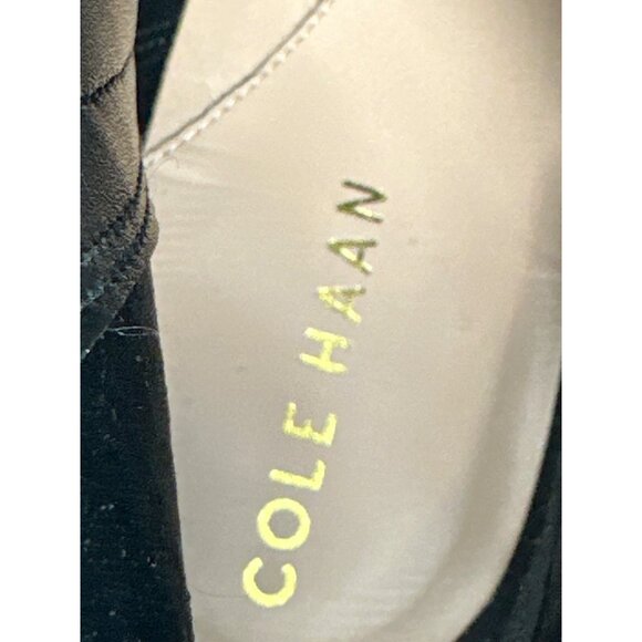 Cole Haan Foster Size 9.5 Leather Double Buckle Block Heel Booties Zip - Picture 7 of 9